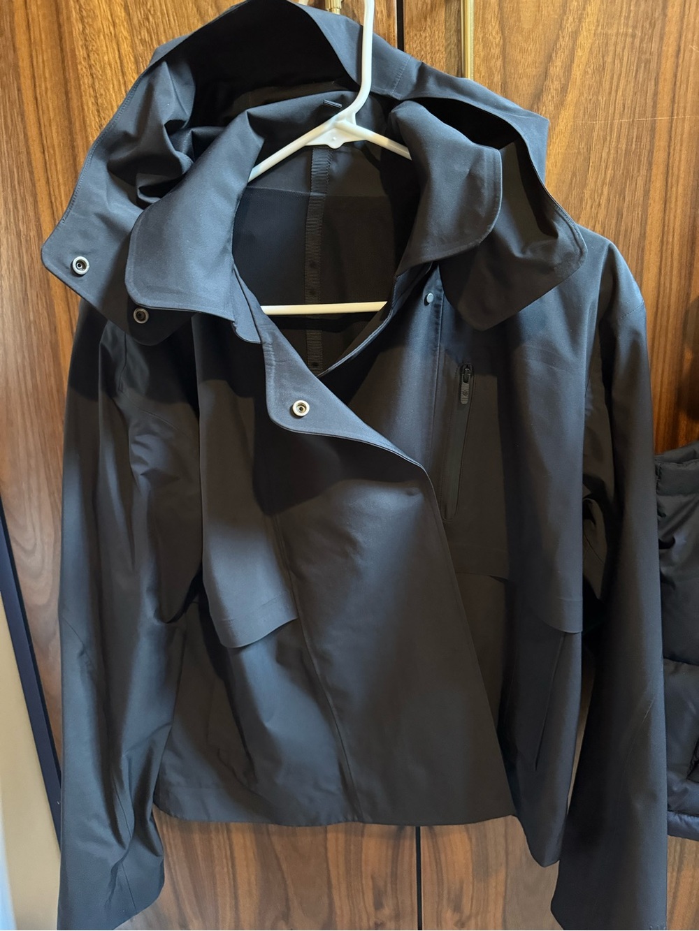 lululemon athletica Black Hooded Rain Jacket
